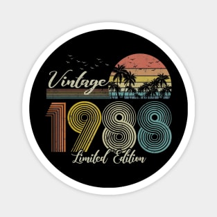 Vintage 1988 Limited Edition Men Women 32 Birthday Magnet